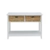 44 in. White Standard Rectangle Wood Console Table by ATHMILE