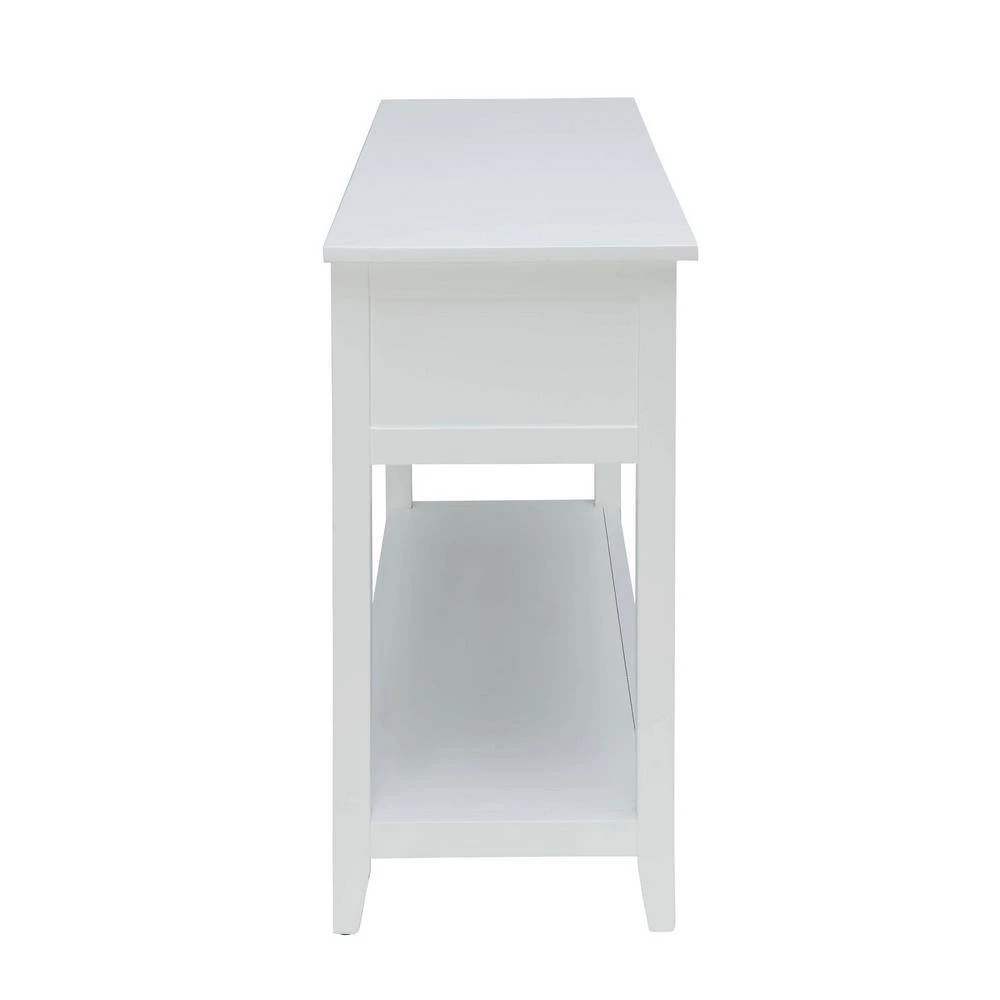 44 in. White Standard Rectangle Wood Console Table by ATHMILE 2 44 in. White Standard Rectangle Wood Console Table by ATHMILE - Image 2