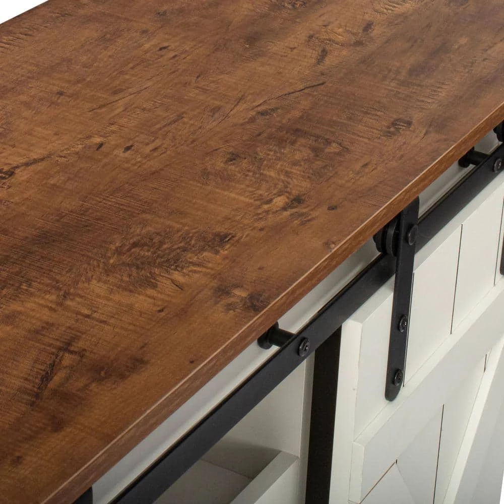 65 in. White Standard Rectangle Wood Console Table by ATHMILE 6 65 in. White Standard Rectangle Wood Console Table by ATHMILE - Image 6