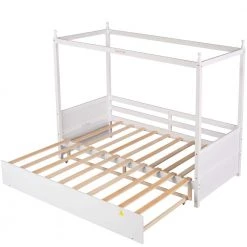White Twin Size Canopy Daybed by ATHMILE