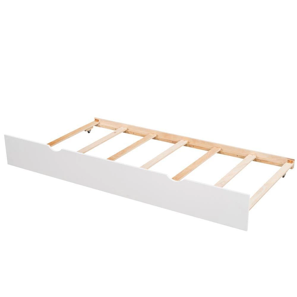 White Double Twin Daybed with Trundle by ATHMILE 7 White Double Twin Daybed with Trundle by ATHMILE - Image 7