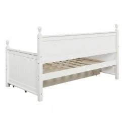 White Wood Daybed with 3-Drawers, Twin Size Daybed, No Box Spring Needed by ATHMILE -ATHMILE Sales Store white athmile daybeds gz lp000077aak 66 1000