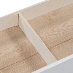 White Twin Daybed with Inseparable 2-Drawers by ATHMILE -ATHMILE Sales Store white athmile daybeds gz wf196015aak 44 1000