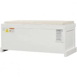 White Storage Bench with Removable Cushion and 3-Rattan Basket 43.7 in. L x 15.7 in. W x 17 in. H by ATHMILE -ATHMILE Sales Store white athmile dining benches gz b2w20220685 4f 1000