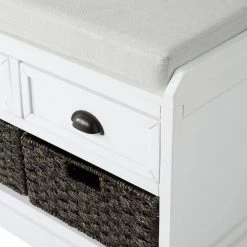 White Storage Bench 20.2 in. H x 44 in. W x 13.7 in. D by ATHMILE -ATHMILE Sales Store white athmile dining benches gz b2w20221098 44 1000