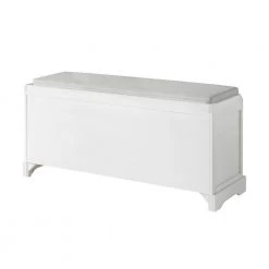 White Storage Bench 20.2 in. H x 44 in. W x 13.7 in. D by ATHMILE -ATHMILE Sales Store white athmile dining benches gz b2w20221098 66 1000