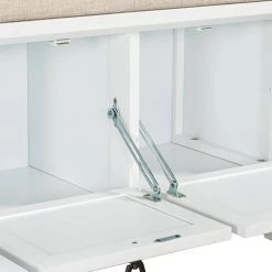 White Storage Bench with Beige Cushion(42.9 in. L x 15 in. W x 19.3 in. H) by ATHMILE 14 White Storage Bench with Beige Cushion(42.9 in. L x 15 in. W x 19.3 in. H) by ATHMILE -ATHMILE Sales Store white athmile dining benches gz b2w20221753 44 1000