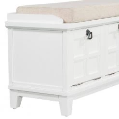 White Storage Bench with Beige Cushion(42.9 in. L x 15 in. W x 19.3 in. H) by ATHMILE 16 White Storage Bench with Beige Cushion(42.9 in. L x 15 in. W x 19.3 in. H) by ATHMILE -ATHMILE Sales Store white athmile dining benches gz b2w20221753 76 1000
