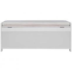 White Shoe Bench with Removable Cushion and Hidden Storage Space 43.5 in. L x 16 in. W x 18 in. H by ATHMILE 14 White Shoe Bench with Removable Cushion and Hidden Storage Space 43.5 in. L x 16 in. W x 18 in. H by ATHMILE -ATHMILE Sales Store white athmile dining benches gzx b2w20220686 1d 1000