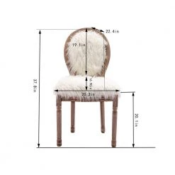 White faux fur Dining Chairs (Set of 2) by ATHMILE 12 White faux fur Dining Chairs (Set of 2) by ATHMILE -ATHMILE Sales Store white athmile dining chairs ddw21238822 44 1000