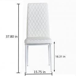 White Dining Chair (Set of 6) by ATHMILE 9 White Dining Chair (Set of 6) by ATHMILE -ATHMILE Sales Store white athmile dining chairs gz b2w20221277 4f 1000