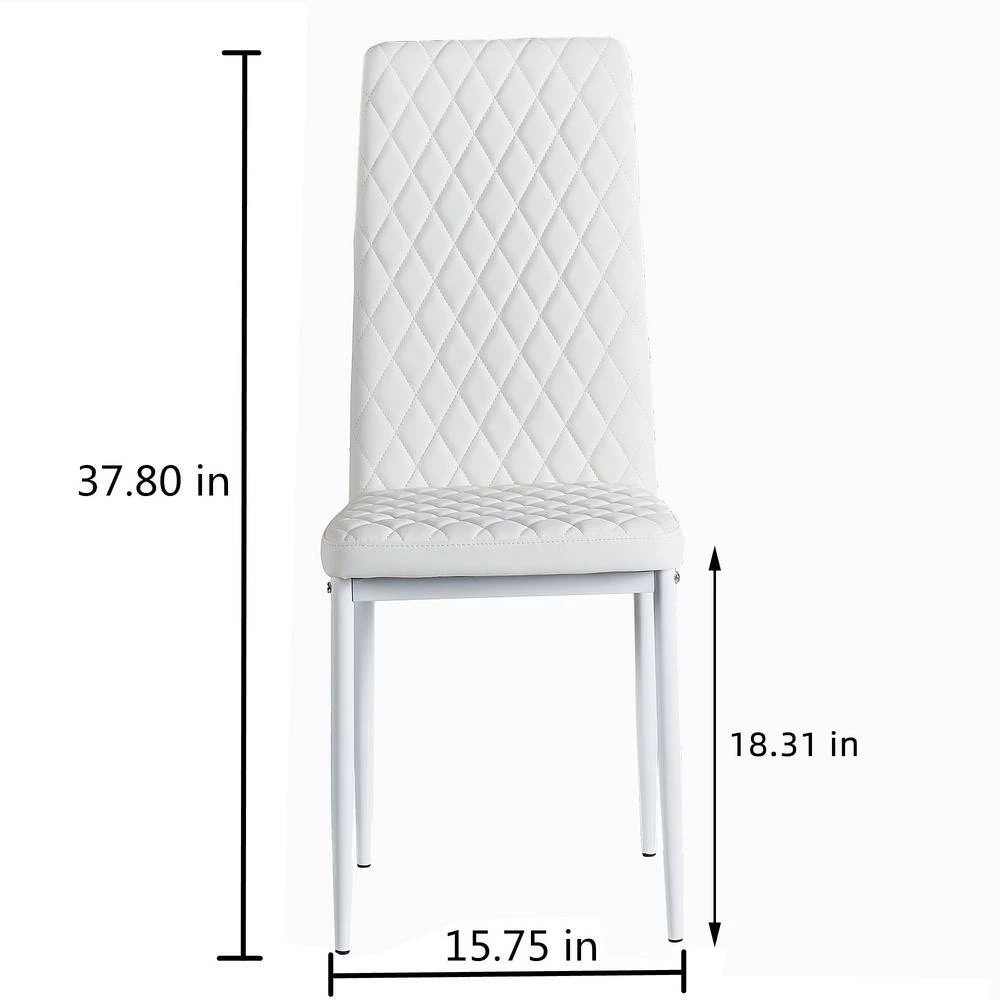 White Dining Chair (Set of 6) by ATHMILE 4 White Dining Chair (Set of 6) by ATHMILE - Image 4