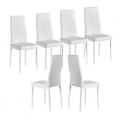 White Dining Chair (Set of 6) by ATHMILE