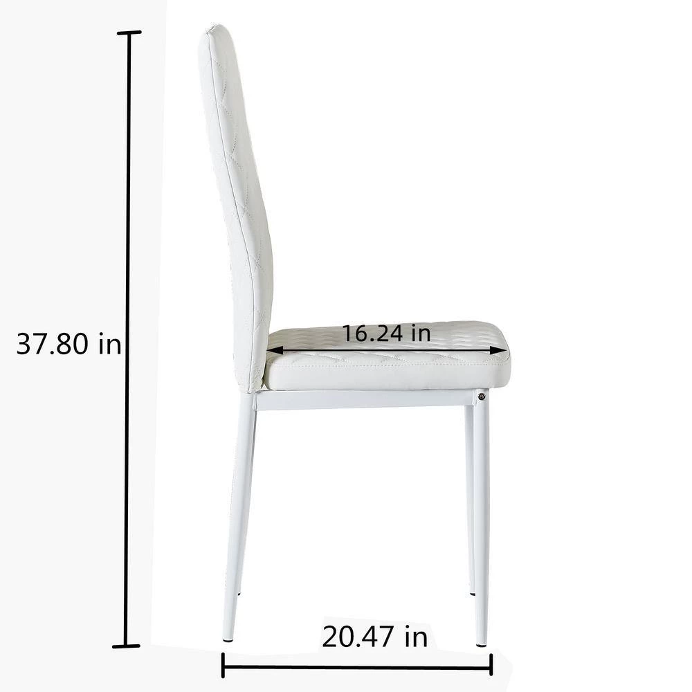 White Dining Chair (Set of 6) by ATHMILE 3 White Dining Chair (Set of 6) by ATHMILE - Image 3