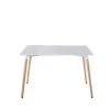5-Piece White MDF Top Table Set Seats 4 by ATHMILE