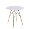 5-Piece White wood Top Table Set (Seats-4) by ATHMILE
