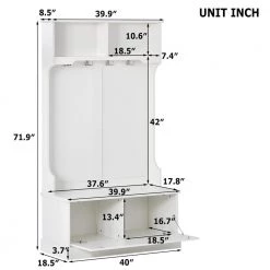 White Hall Tree by ATHMILE -ATHMILE Sales Store white athmile hall trees ccwf198621aak c3 1000