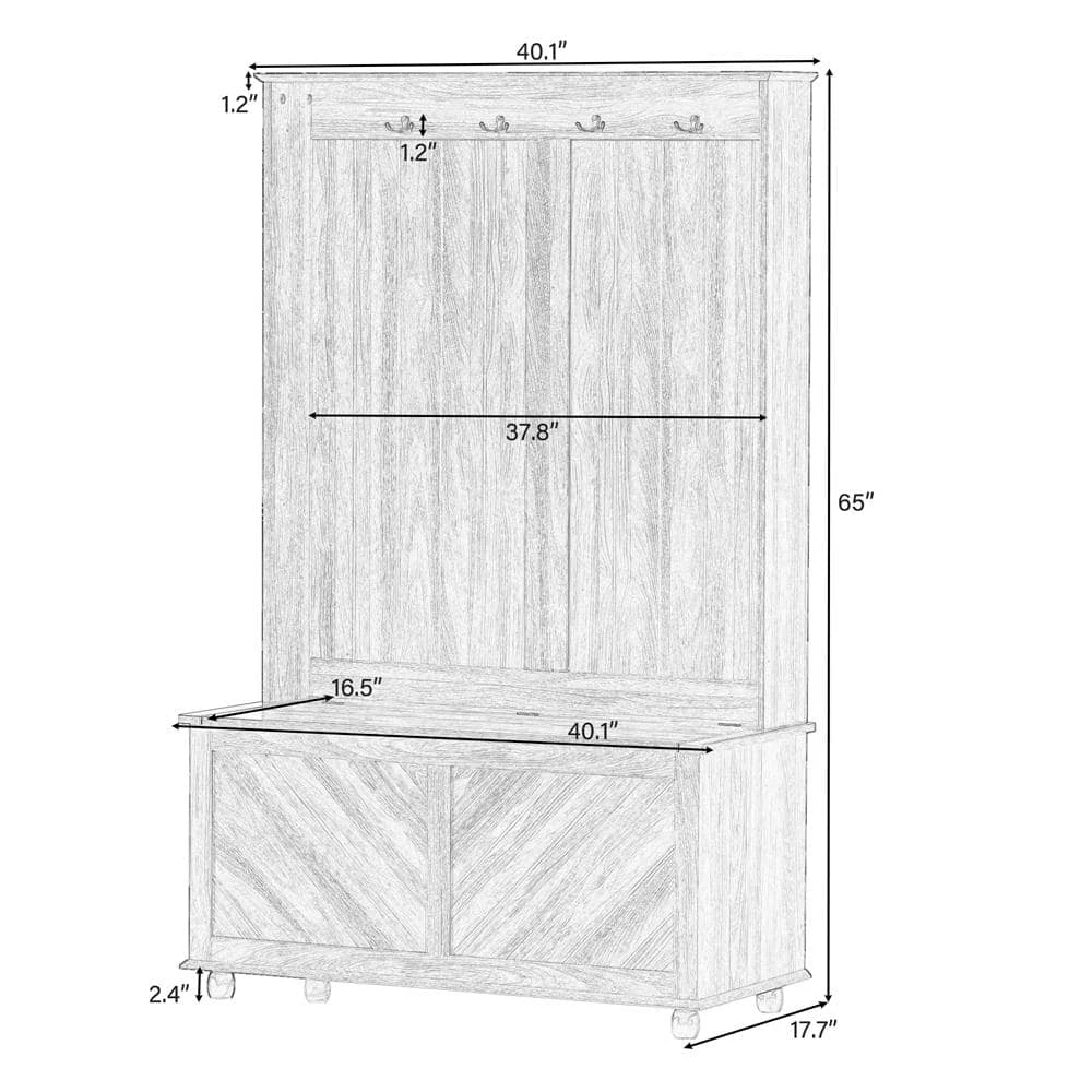 White Hall Trees with Storage Bench by ATHMILE 5 White Hall Trees with Storage Bench by ATHMILE - Image 5