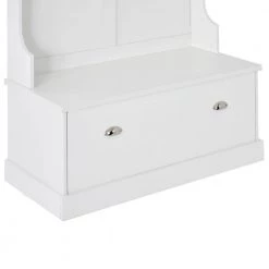3-in-1 Design White Hall Tree with 4 Hooks, Coat Hanger and Storage Bench, by ATHMILE 16 3-in-1 Design White Hall Tree with 4 Hooks, Coat Hanger and Storage Bench, by ATHMILE -ATHMILE Sales Store white athmile hall trees gz b2w20220190 44 1000