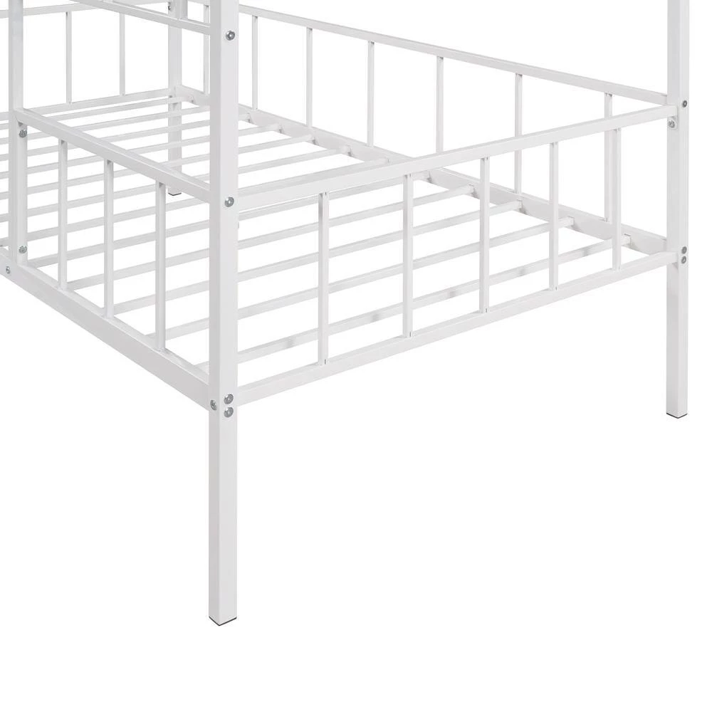 White Metal Frame Twin Bed Frame by ATHMILE 5 White Metal Frame Twin Bed Frame by ATHMILE - Image 5
