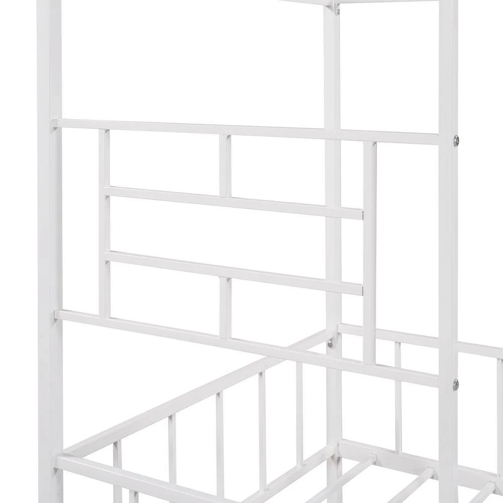 White Metal Frame Twin Bed Frame by ATHMILE 6 White Metal Frame Twin Bed Frame by ATHMILE - Image 6