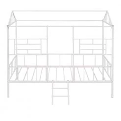 White Metal Frame Twin Bed Frame by ATHMILE