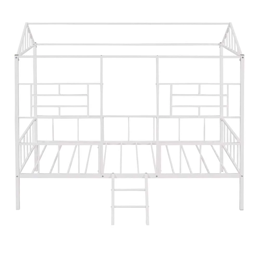White Metal Frame Twin Bed Frame by ATHMILE 1 White Metal Frame Twin Bed Frame by ATHMILE