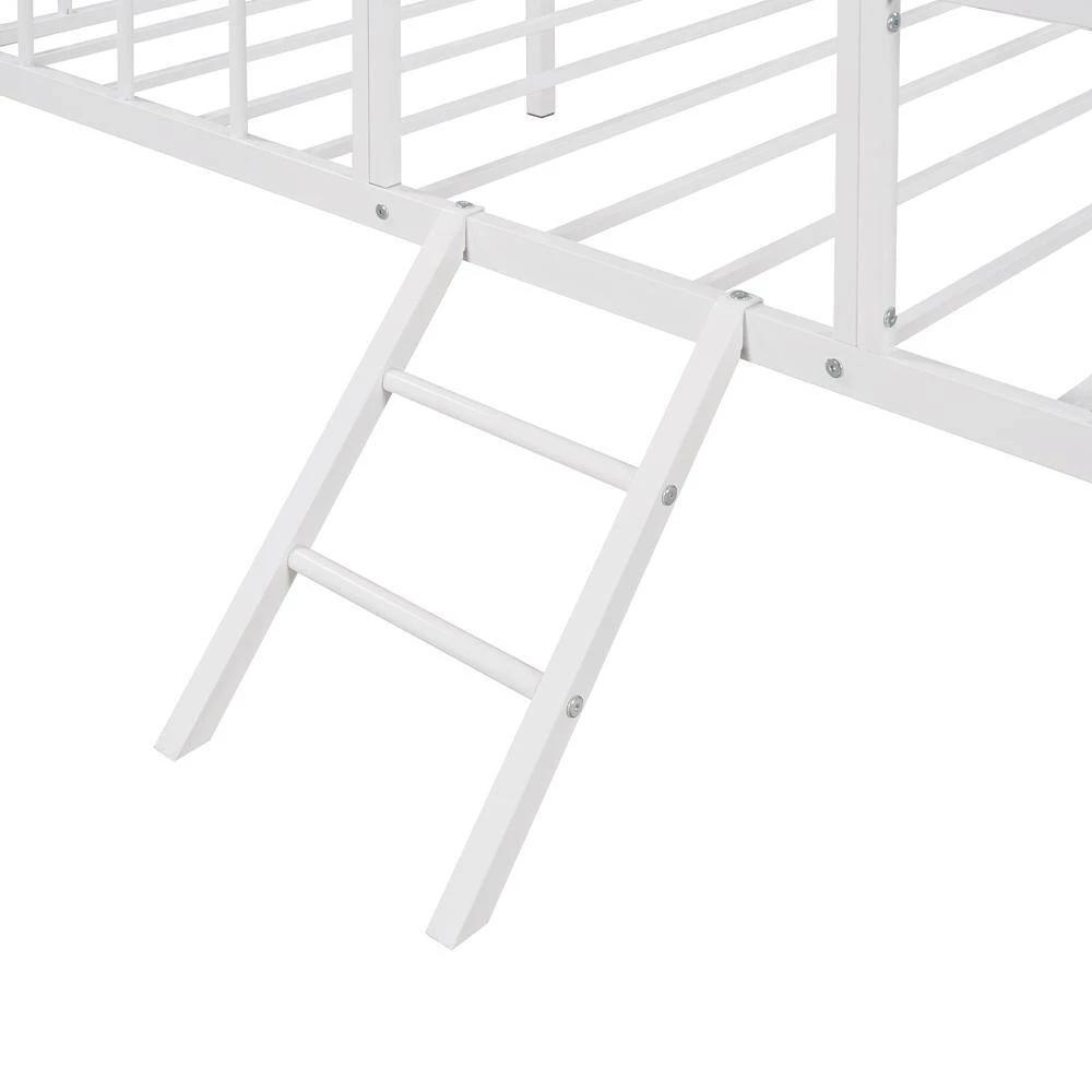 White Metal Frame Twin Bed Frame by ATHMILE 3 White Metal Frame Twin Bed Frame by ATHMILE - Image 3