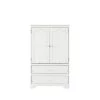 White Armoire with 2-Drawer 31.3 in. x 15.98 in. x 51.02 in. by ATHMILE