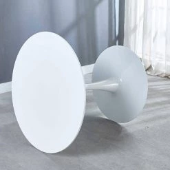 31.5 in. Round White MDF Top Dining Table with Metal Leg (Seats 2-4) by ATHMILE 13 31.5 in. Round White MDF Top Dining Table with Metal Leg (Seats 2-4) by ATHMILE -ATHMILE Sales Store white athmile kitchen dining tables gz b2w20220139 1f 1000