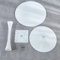 31.5 in. Round White MDF Top Dining Table with Metal Leg (Seats 2-4) by ATHMILE 14 31.5 in. Round White MDF Top Dining Table with Metal Leg (Seats 2-4) by ATHMILE -ATHMILE Sales Store white athmile kitchen dining tables gz b2w20220139 44 1000