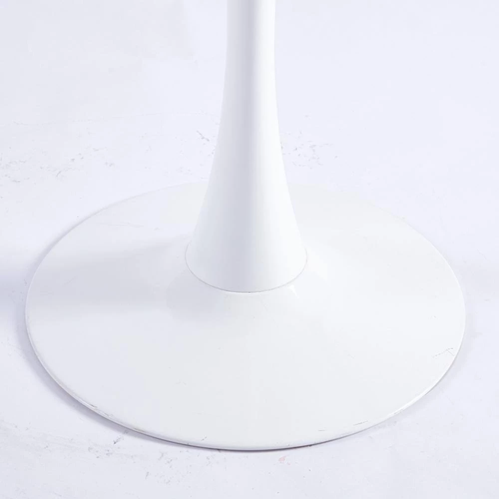 31.5 in. Round White MDF Top Dining Table with Metal Leg (Seats 2-4) by ATHMILE 4 31.5 in. Round White MDF Top Dining Table with Metal Leg (Seats 2-4) by ATHMILE - Image 4