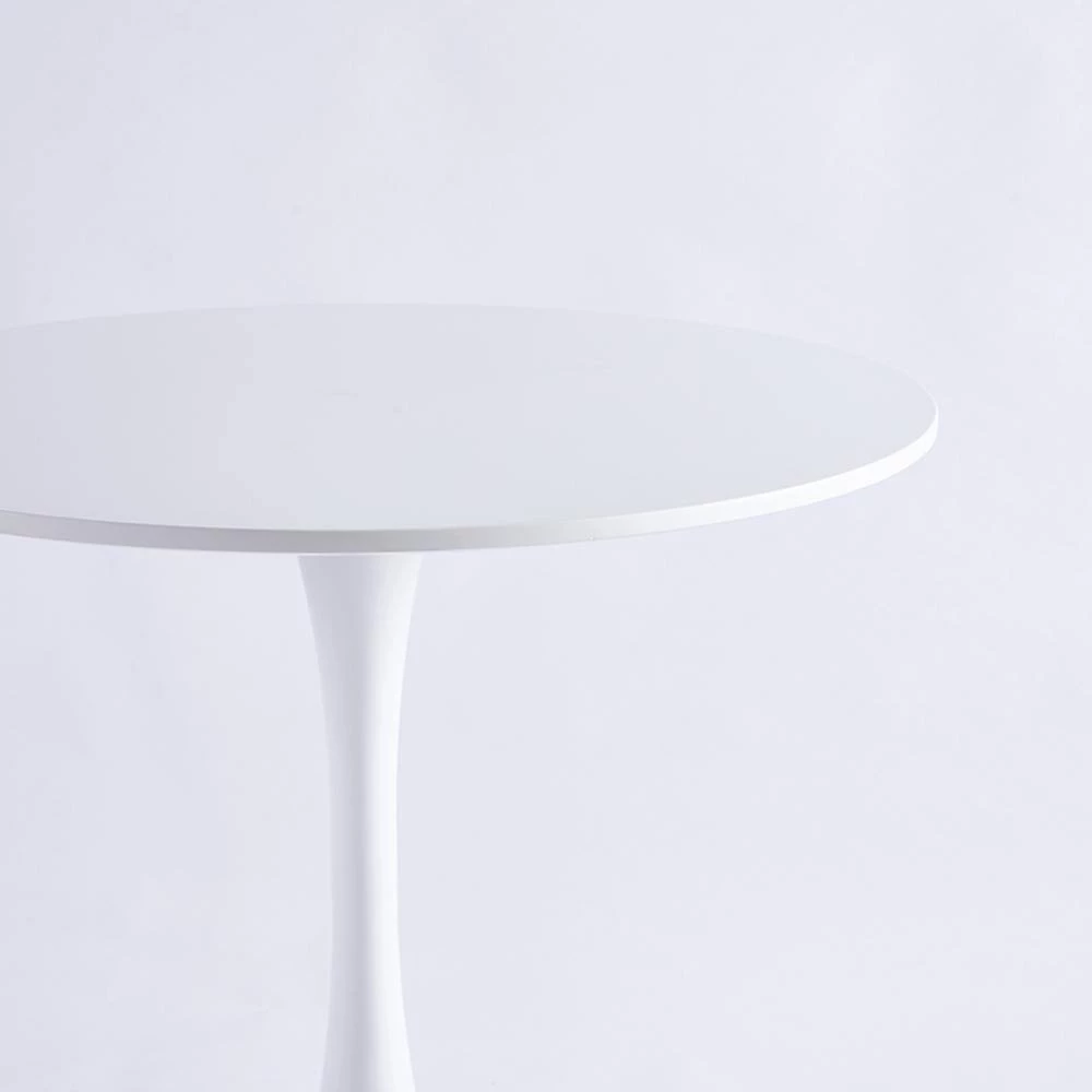 31.5 in. Round White MDF Top Dining Table with Metal Leg (Seats 2-4) by ATHMILE 3 31.5 in. Round White MDF Top Dining Table with Metal Leg (Seats 2-4) by ATHMILE - Image 3