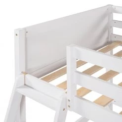 White Twin Size Loft Bed with Ladder by ATHMILE 13 White Twin Size Loft Bed with Ladder by ATHMILE -ATHMILE Sales Store white athmile loft beds gz b2w20221976 44 1000