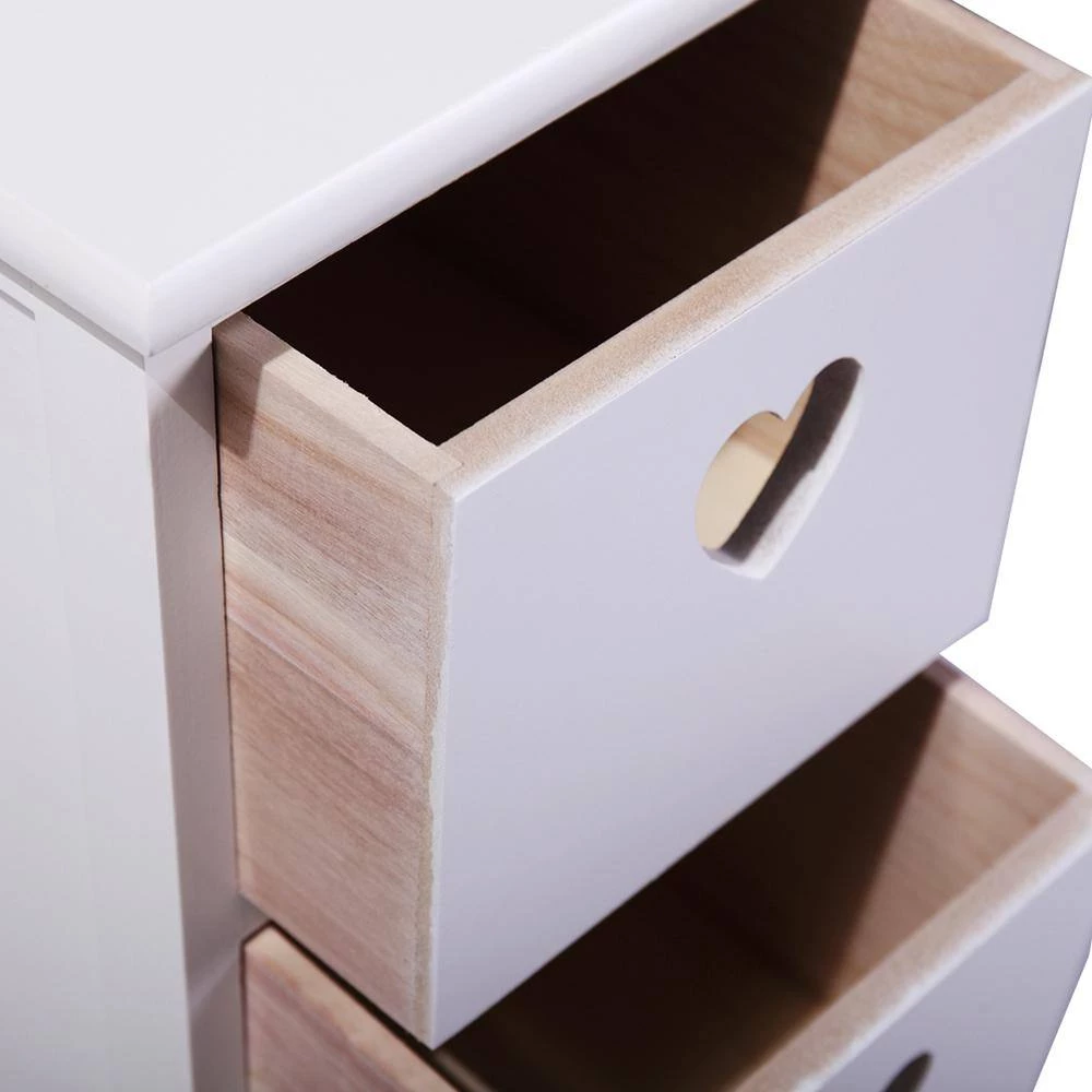 3-Drawer White Nightstand by ATHMILE 6 3-Drawer White Nightstand by ATHMILE - Image 6