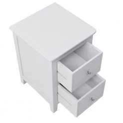 2-Drawers Solid Wood White Nightstand (12.2 in. L x 14.1 in. W x 22.24 in. H) by ATHMILE 10 2-Drawers Solid Wood White Nightstand (12.2 in. L x 14.1 in. W x 22.24 in. H) by ATHMILE -ATHMILE Sales Store white athmile nightstands gz b2w20220744 4f 1000