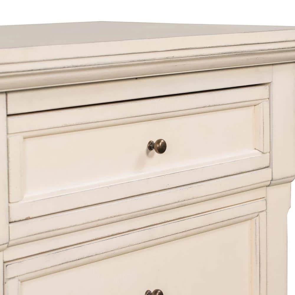 3-Drawers White Nightstand 27.56 in. L x 15.7 in. W x 29.9 in. H by ATHMILE 6 3-Drawers White Nightstand 27.56 in. L x 15.7 in. W x 29.9 in. H by ATHMILE - Image 6