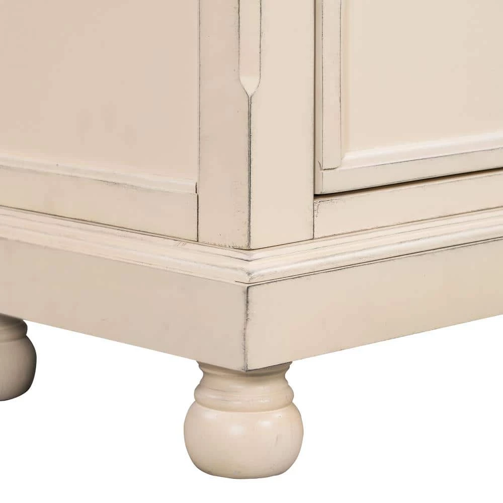 3-Drawers White Nightstand 27.56 in. L x 15.7 in. W x 29.9 in. H by ATHMILE 3 3-Drawers White Nightstand 27.56 in. L x 15.7 in. W x 29.9 in. H by ATHMILE - Image 3