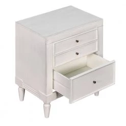 3-Drawers White Storage Nightstand (23.6''LX15.7''W X 23.6''H) by ATHMILE 12 3-Drawers White Storage Nightstand (23.6''LX15.7''W X 23.6''H) by ATHMILE -ATHMILE Sales Store white athmile nightstands gz b2w20222159 44 1000