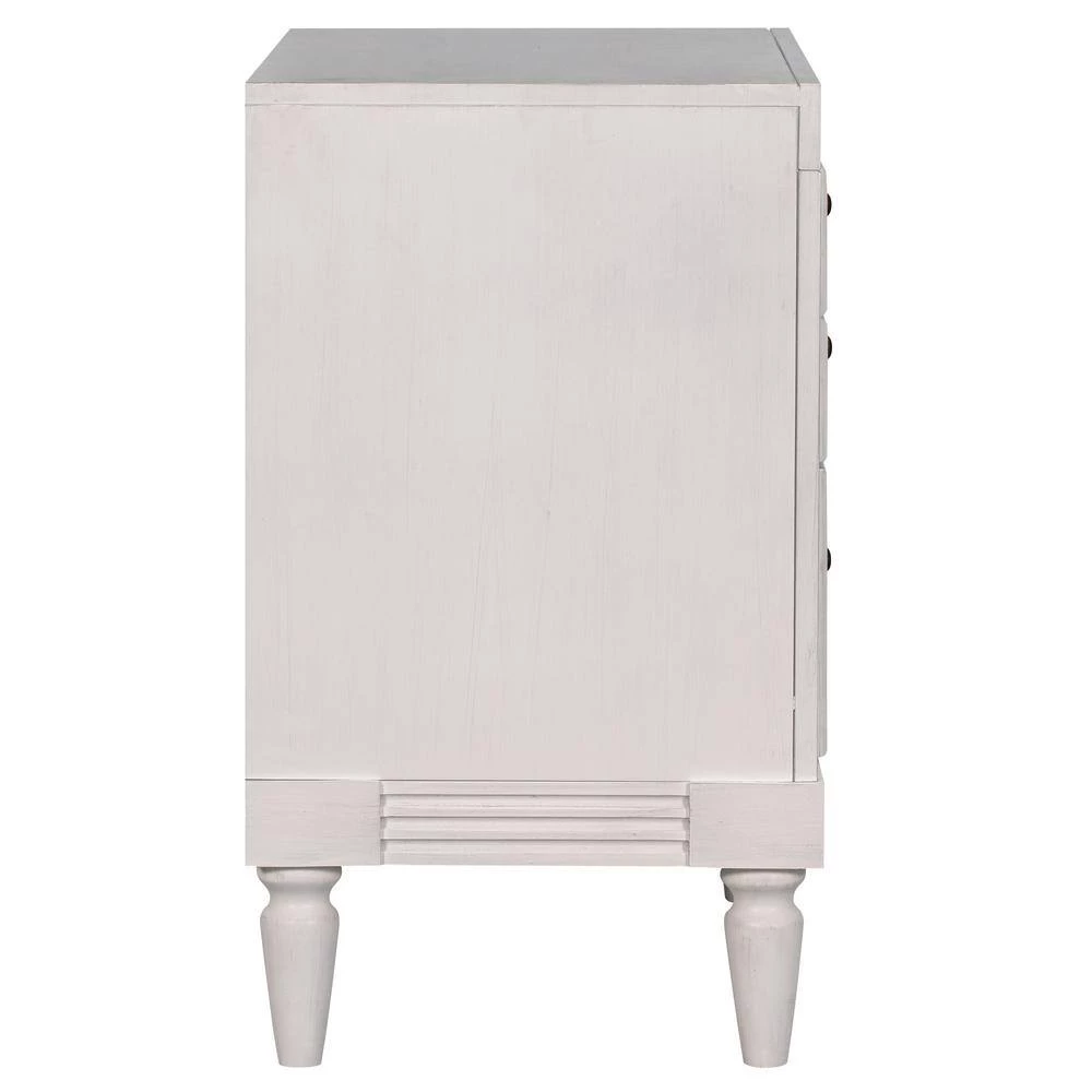 3-Drawers White Storage Nightstand (23.6''LX15.7''W X 23.6''H) by ATHMILE 2 3-Drawers White Storage Nightstand (23.6''LX15.7''W X 23.6''H) by ATHMILE - Image 2