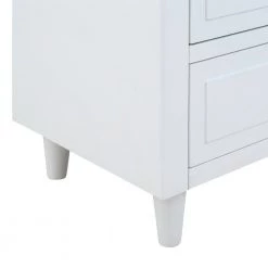 3-Drawer White Nightstand Storage Wood Cabinet 28.1 in. H x 27.9 in. W x 16.9 in. D by ATHMILE 13 3-Drawer White Nightstand Storage Wood Cabinet 28.1 in. H x 27.9 in. W x 16.9 in. D by ATHMILE -ATHMILE Sales Store white athmile nightstands gz wf286783aak 44 1000
