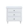 3-Drawer White Nightstand Storage Wood Cabinet 28.1 in. H x 27.9 in. W x 16.9 in. D by ATHMILE