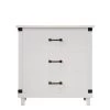 3-Drawers White Nightstand (27.4 in. L x 15.7 in. W x 27.9 in. H) by ATHMILE