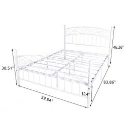 60 in. W Black Non-upholstered Wood Frame Queen Four Poster Bed by ATHMILE 7 60 in. W Black Non-upholstered Wood Frame Queen Four Poster Bed by ATHMILE -ATHMILE Sales Store white athmile panel beds ddw84041893 c3 1000