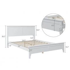 White Full Platform Bed by ATHMILE 13 White Full Platform Bed by ATHMILE -ATHMILE Sales Store white athmile panel beds ddwf283524aak 1f 1000
