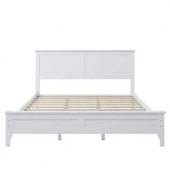 White Queen Platform Bed by ATHMILE