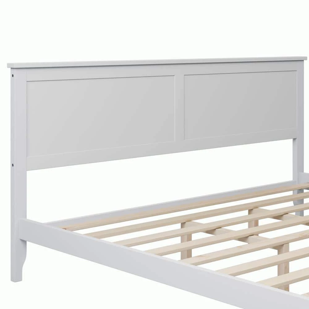 White King Platform Bed by ATHMILE 5 White King Platform Bed by ATHMILE - Image 5