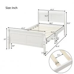 41.3 in. W White Wood Frame Twin Platform Bed by ATHMILE 9 41.3 in. W White Wood Frame Twin Platform Bed by ATHMILE -ATHMILE Sales Store white athmile platform beds dztwf192439aak c3 1000