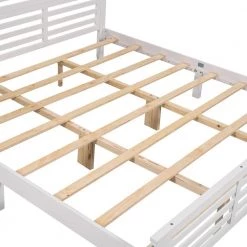 80.7 in. W White King Size Platform Bed with Horizontal Strip Hollow Shape by ATHMILE 13 80.7 in. W White King Size Platform Bed with Horizontal Strip Hollow Shape by ATHMILE -ATHMILE Sales Store white athmile platform beds gz b2w20220231 1f 1000