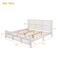 80.7 in. W White King Size Platform Bed with Horizontal Strip Hollow Shape by ATHMILE 11 80.7 in. W White King Size Platform Bed with Horizontal Strip Hollow Shape by ATHMILE -ATHMILE Sales Store white athmile platform beds gz b2w20220231 c3 1000
